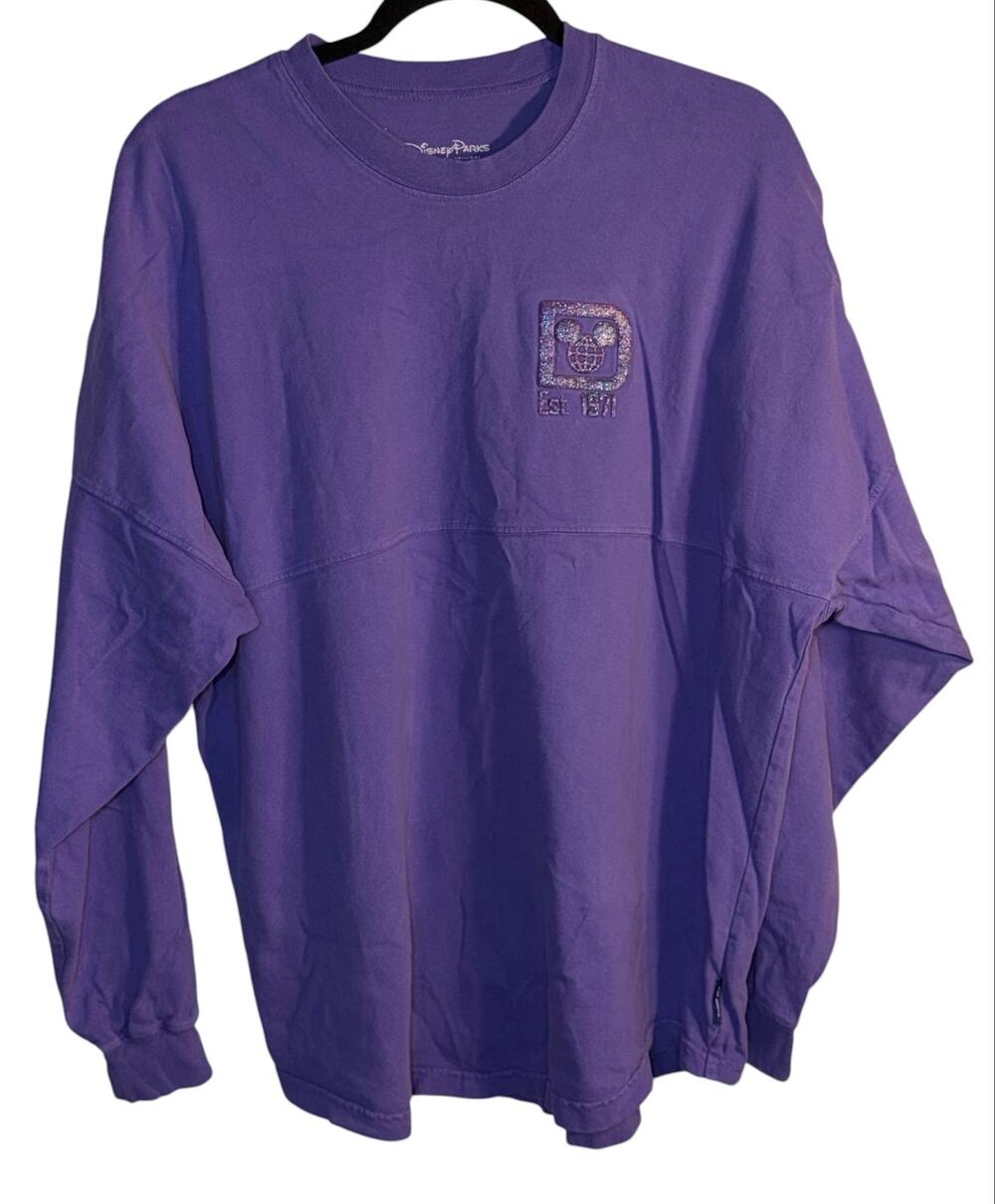 Disney Spirit Jersey Purple Glitter Walt Disney World Est 1971 Medium